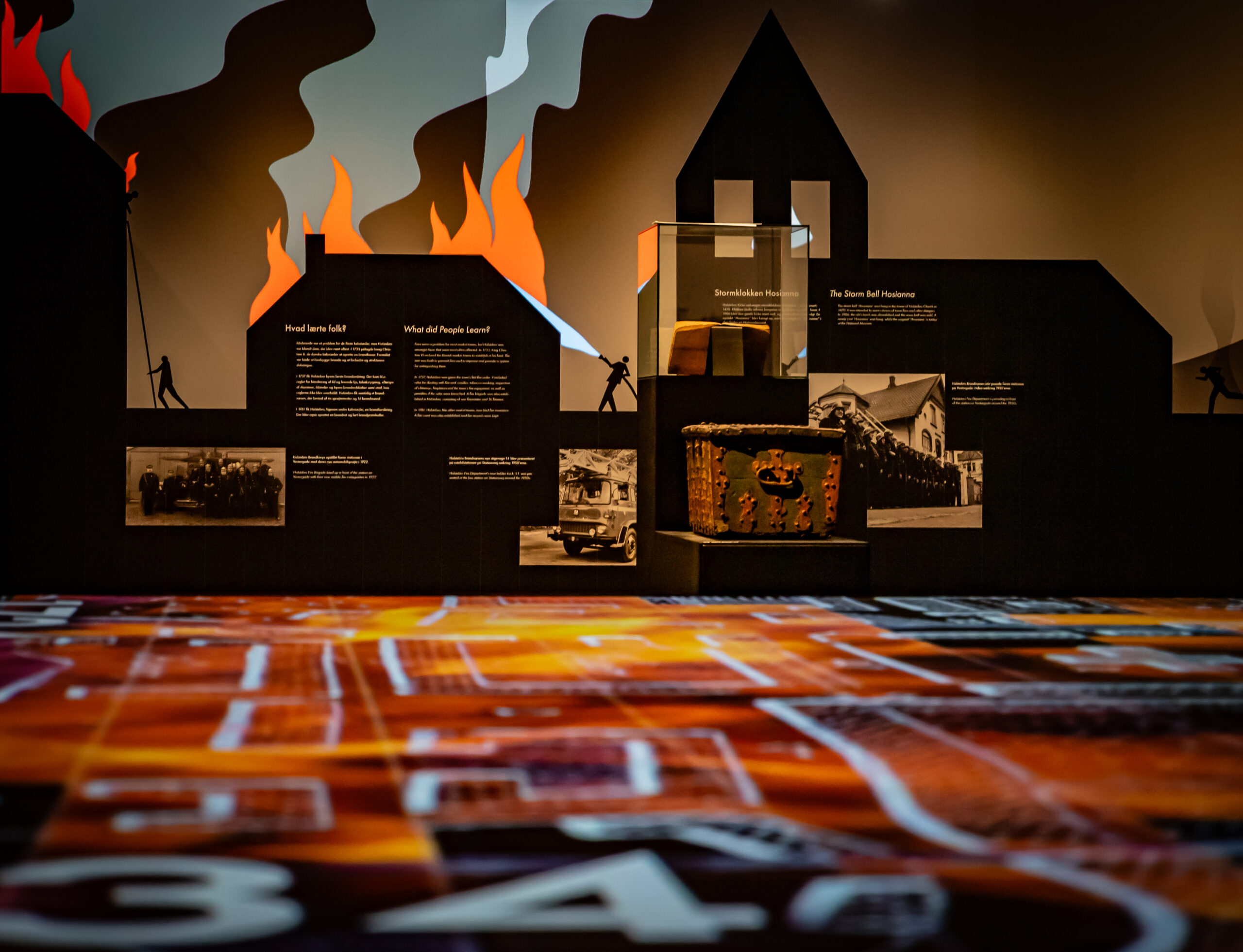 Holstebro gennem ild og vand - særudstilling på Holstebro Museum, som folder historien om storbrande og oversvømmelser ud.